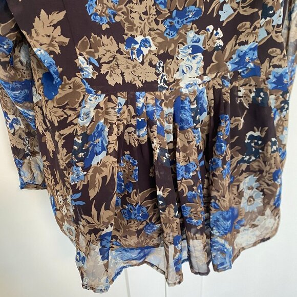 Coldwater Creek Floral Print Tunic Blouse Long‎ Sleeve Shirt Plus Size 1X - Picture 7 of 9